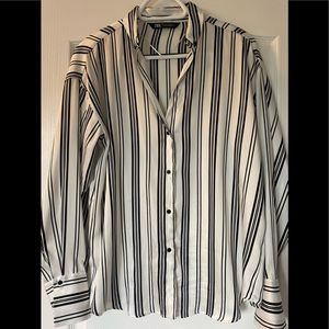 Black and White striped dress shirt